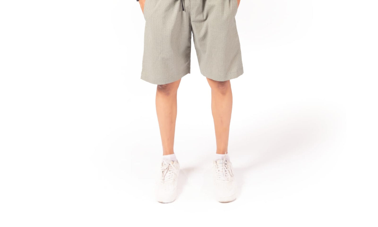 checkers textured shorts